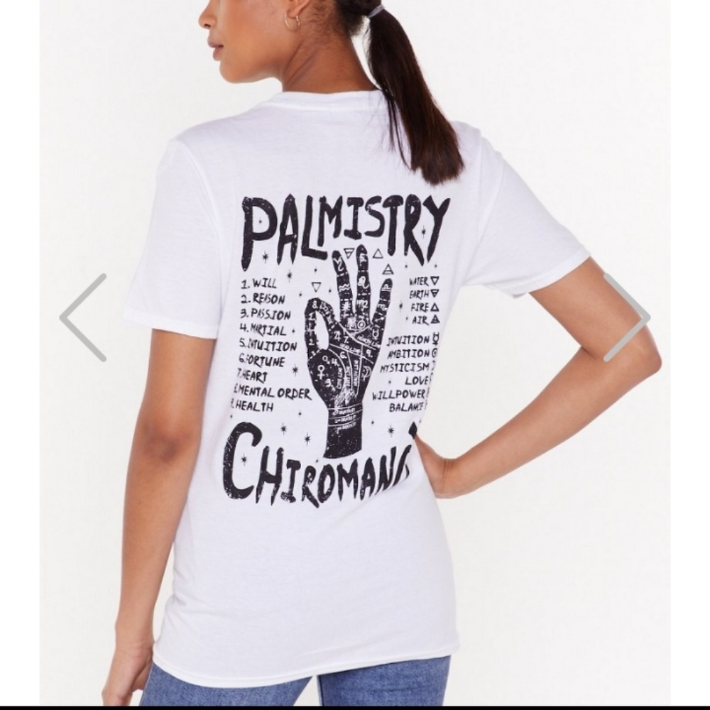 Nasty Gal Lemme Read Your Palm Graphic Tee